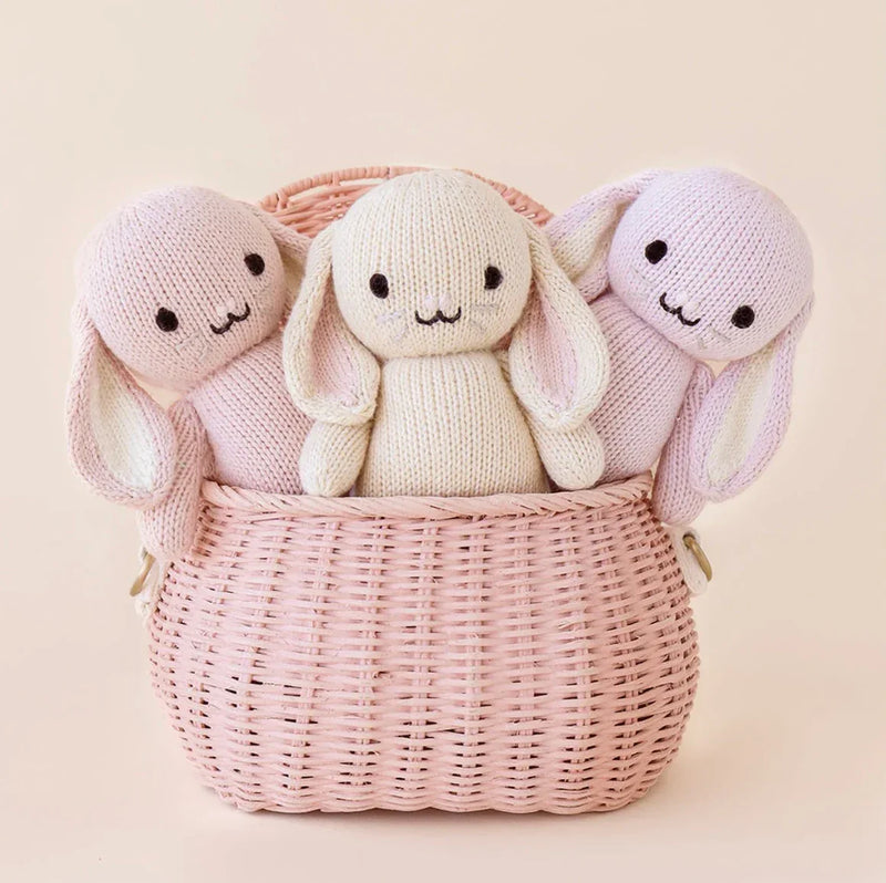 Chargez l'image dans la visionneuse de la galerie, Peluche - Bébé lapin lilas - Cuddle + Kind - Boutique Kaki Lilas
