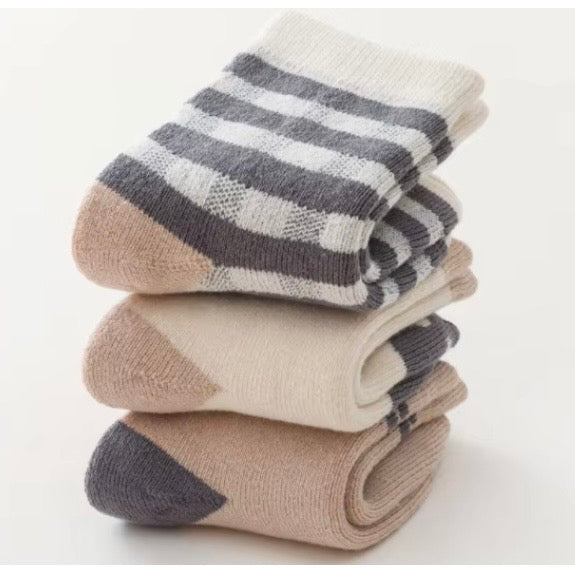 Chargez l'image dans la visionneuse de la galerie, Chaussettes d’hiver doublées pour enfant 100% coton
