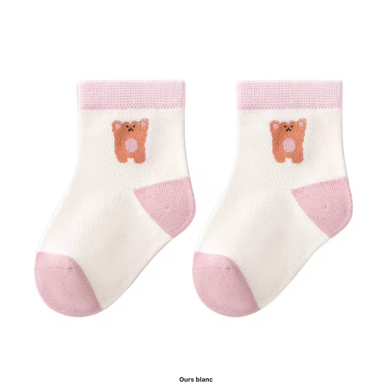 Chargez l'image dans la visionneuse de la galerie, Chaussettes bébé en coton – Blush - Boutique Kaki Lilas
