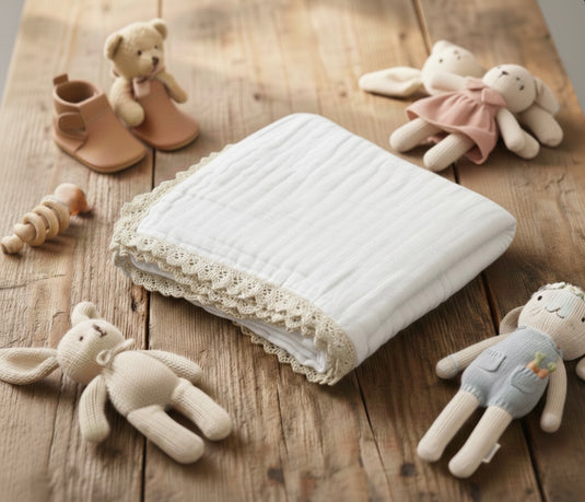 Soft Cotton Boho Muslin Baby Blanket – Kali