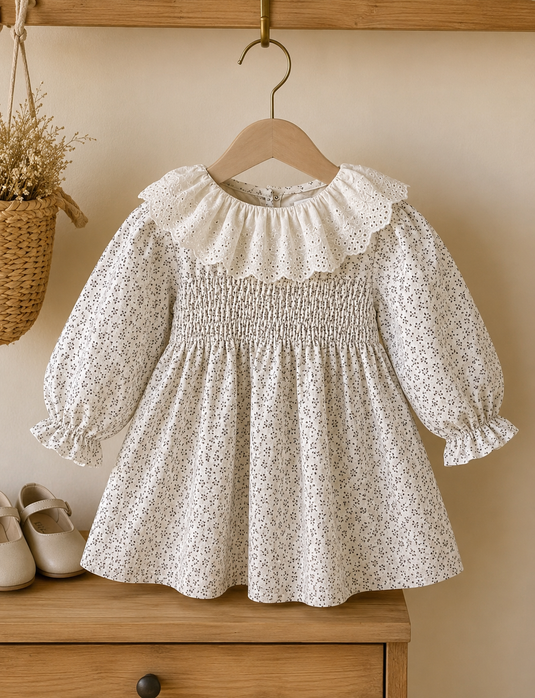 Robe florale d’automne en coton – Automne-Hiver