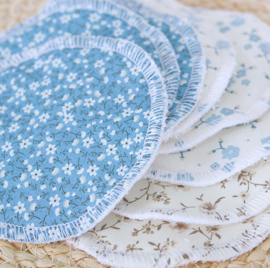 Lingettes démaquillantes en coton et ratine de bambou - Boutique Kaki Lilas