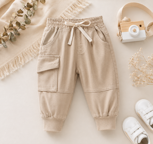 Pantalon cargo pour bébé et garçon – Automne-Hiver