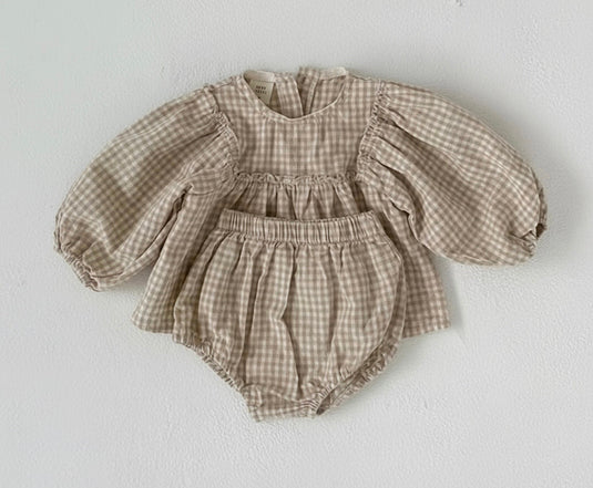 Ensemble bébé fille à carreaux – Kali