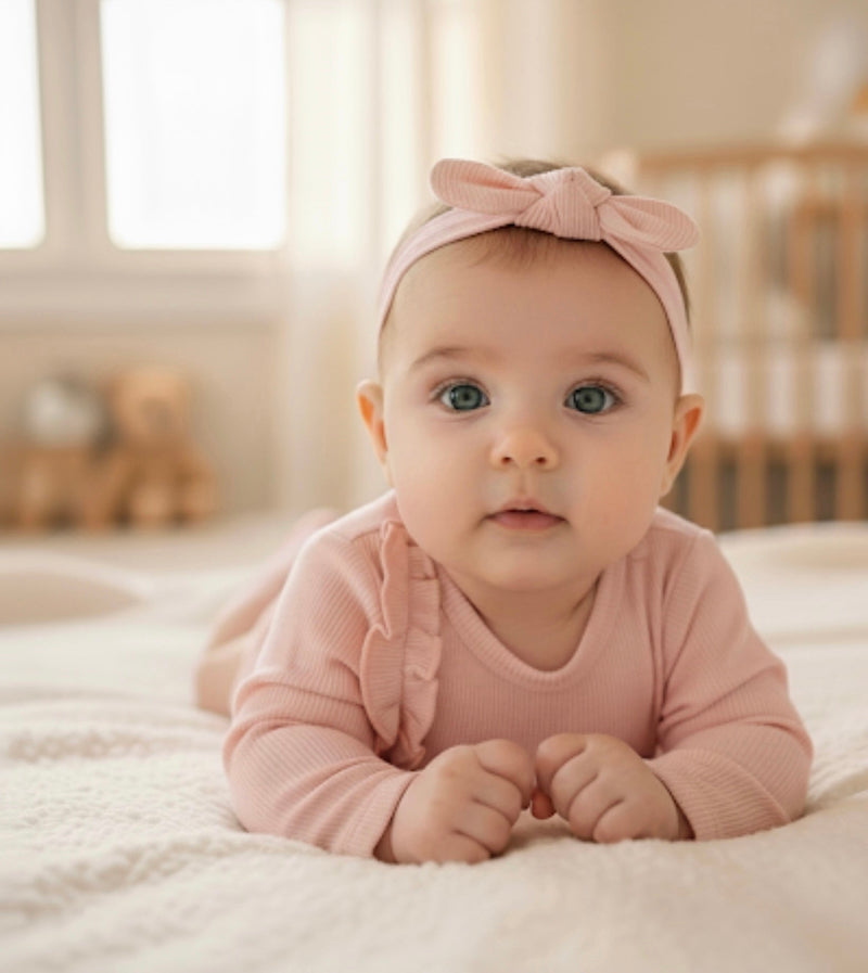 Chargez l'image dans la visionneuse de la galerie, Combinaison bébé fille avec bandeau en coton doux – Kali
