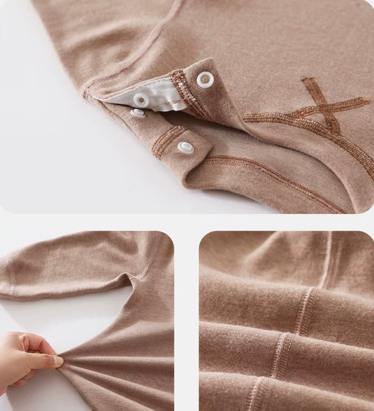 Combinaison bébé à manches longues – Rose ou taupe – Kali - Pré-commande