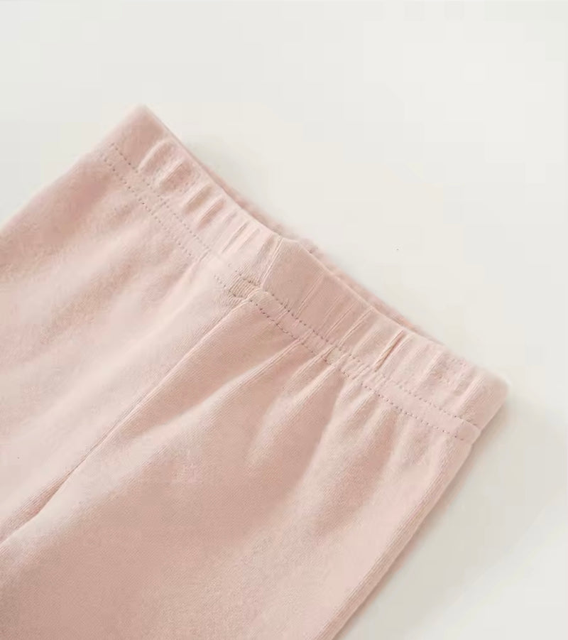 Load image into Gallery viewer, Leggings en coton doux pour filles – Kaki Lilas - Boutique Kaki Lilas
