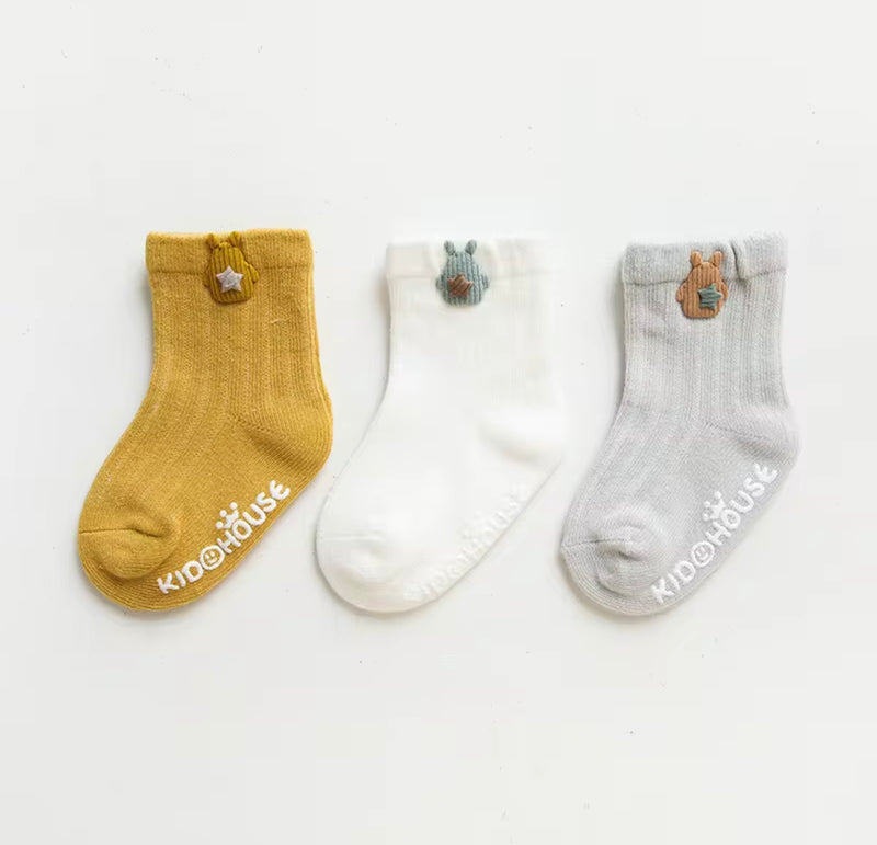 Chargez l'image dans la visionneuse de la galerie, Ensemble de 3 paires de chaussettes Kali - Boutique Kaki Lilas
