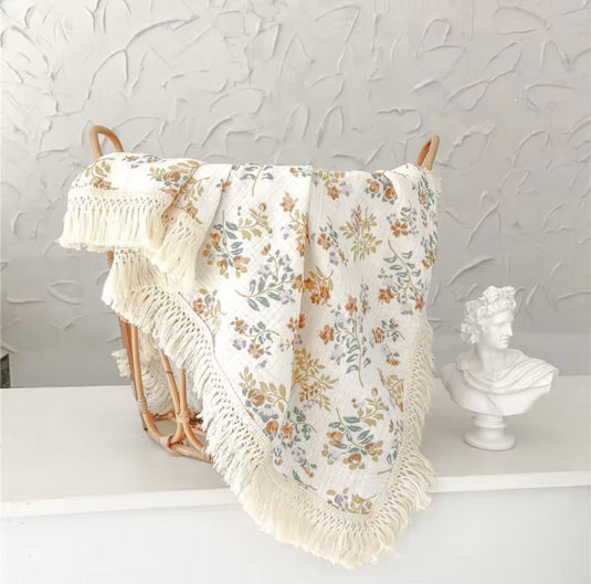 Mousseline bébé 100 % coton à motifs – Kali - Boutique Kaki Lilas