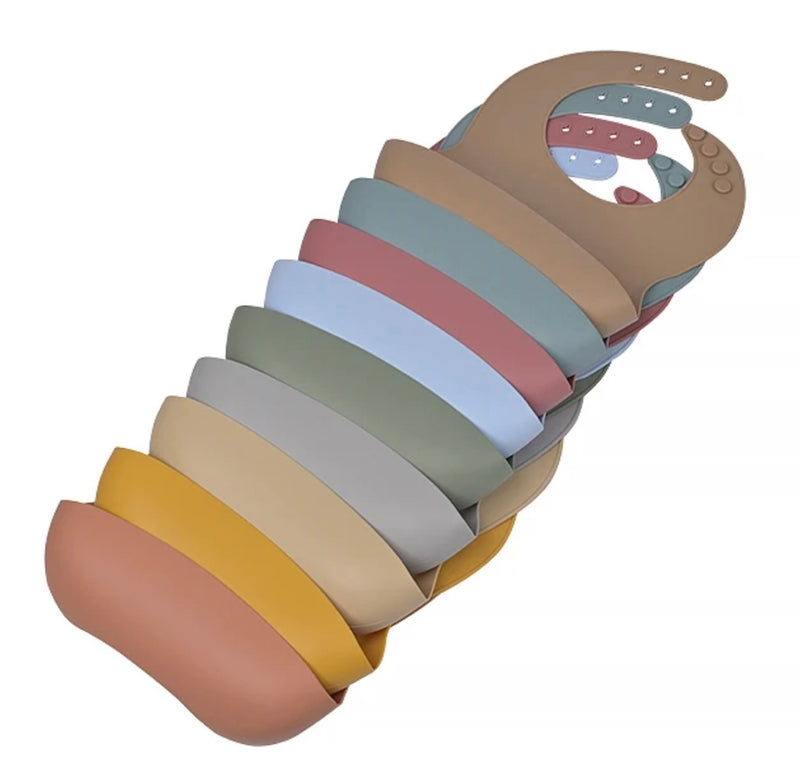 Chargez l'image dans la visionneuse de la galerie, Bavoir bébé en silicone souple et imperméable – Kali - Boutique Kaki Lilas
