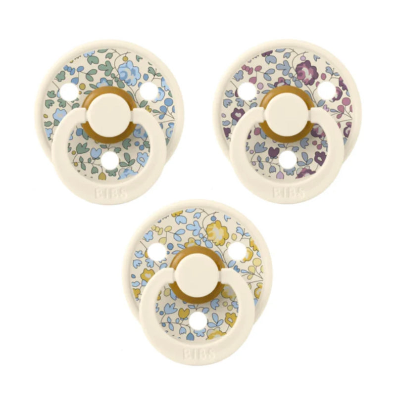 Load image into Gallery viewer, Collection de suces Try-it BIBS X Liberty Éloise Ivory Lot de 3 - Boutique Kaki Lilas
