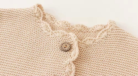 Cardigan bébé fille coton beige doux – Kali