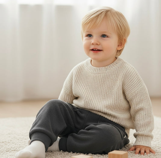 Pantalons en velours pour garçon – Kaki lilas