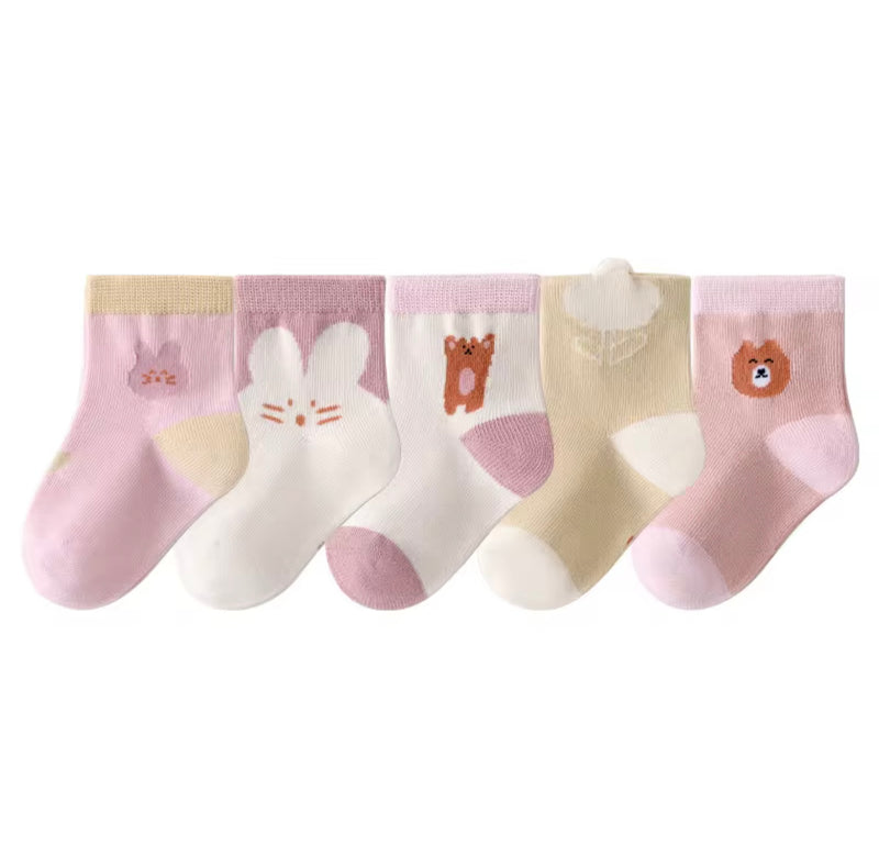 Chargez l'image dans la visionneuse de la galerie, Chaussettes bébé en coton – Blush - Boutique Kaki Lilas
