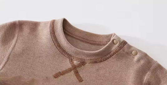 Combinaison bébé à manches longues – Rose ou taupe – Kali - Pré-commande