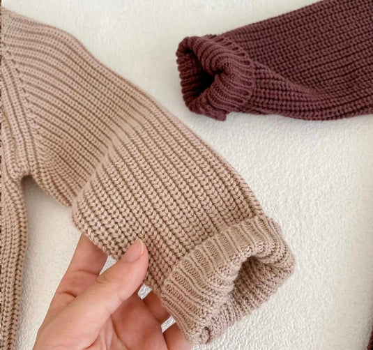 Combinaison bébé beige marron coton doux – Kali