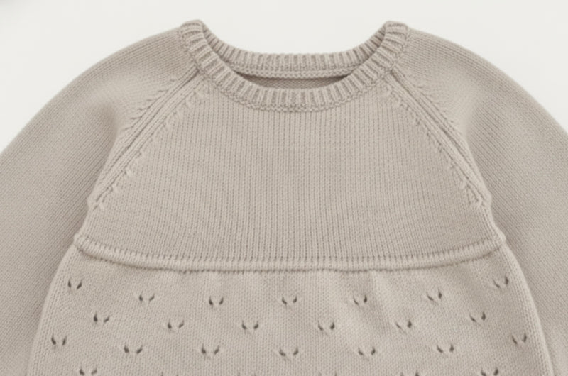 Chargez l'image dans la visionneuse de la galerie, Combinaison bébé fille en tricot de coton doux – Kali
