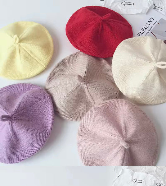 Béret bébé fille 0-3 ans en coton doux – Kaki Lilas - Boutique Kaki Lilas