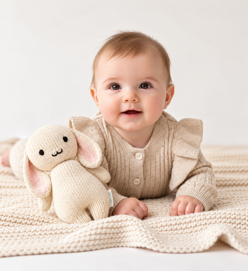 Chargez l'image dans la visionneuse de la galerie, Barboteuse bébé fille en coton à manches longues motif moucheté
