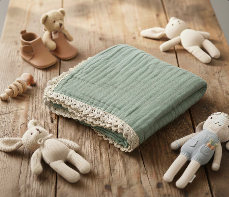 Load image into Gallery viewer, Soft Cotton Boho Muslin Baby Blanket – Kali

