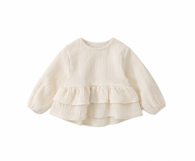 Chargez l'image dans la visionneuse de la galerie, Blouse Romy à volants – Bébé et fille – Automne-Hiver
