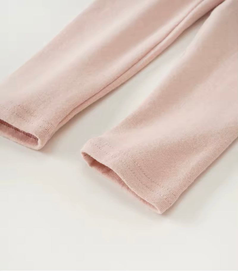 Load image into Gallery viewer, Leggings en coton doux pour filles – Kaki Lilas - Boutique Kaki Lilas
