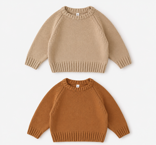 Pull en tricot de coton pour bébé et garçon – Automne-Hiver