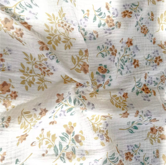 Mousseline bébé 100 % coton à motifs – Kali - Boutique Kaki Lilas