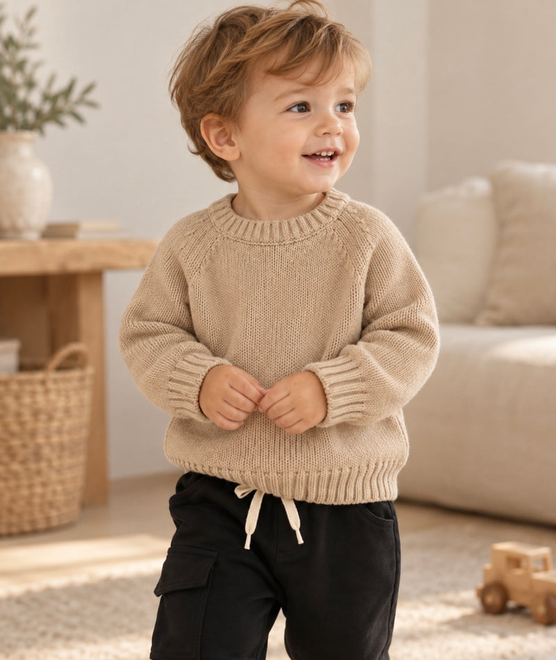 Chargez l'image dans la visionneuse de la galerie, Pull en tricot de coton pour bébé et garçon – Automne-Hiver
