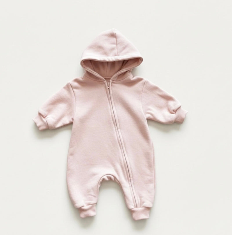 Chargez l'image dans la visionneuse de la galerie, Combinaison bébé en coton manches longues zippée unisexe– Kali
