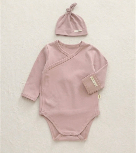 Organic cotton baby grow with hat