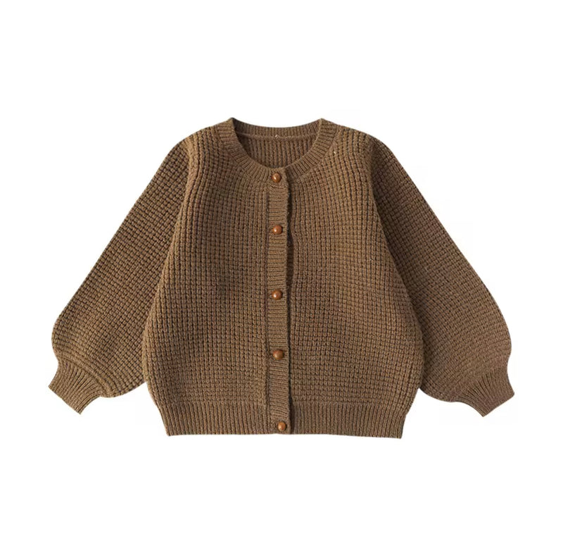 Chargez l'image dans la visionneuse de la galerie, Cardigan bébé fille vintage en tricot doux pour Kali
