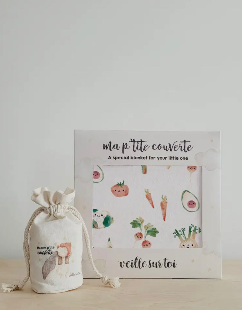 Chargez l'image dans la visionneuse de la galerie, Ma petite couverture imprimée- Au marché-Veille sur toi - Boutique Kaki Lilas
