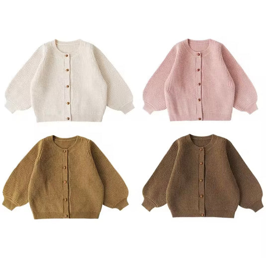 Cardigan bébé fille vintage en tricot doux pour Kali