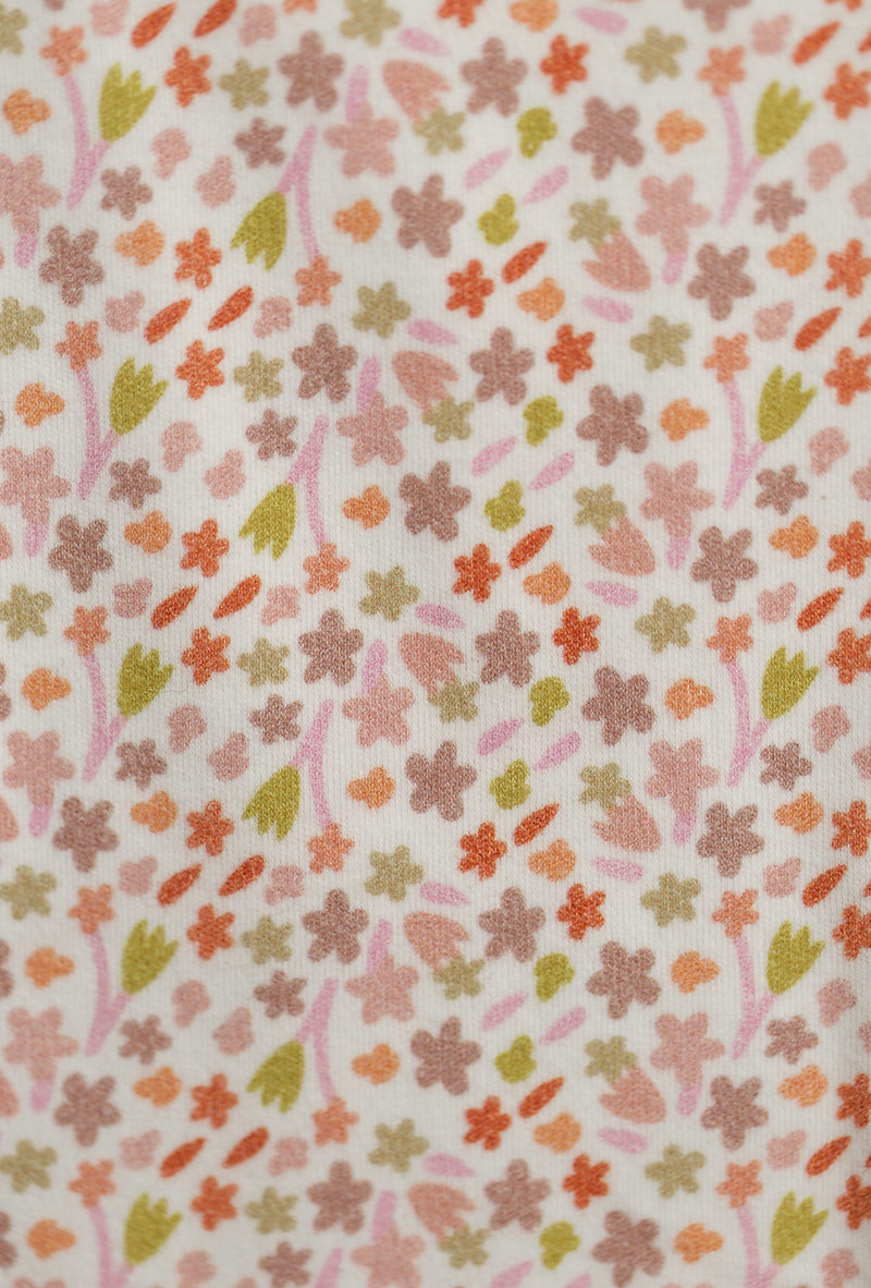Chargez l'image dans la visionneuse de la galerie, Barboteuse bébé fille en coton bio motif floral rose et lime – Kaki Lilas
