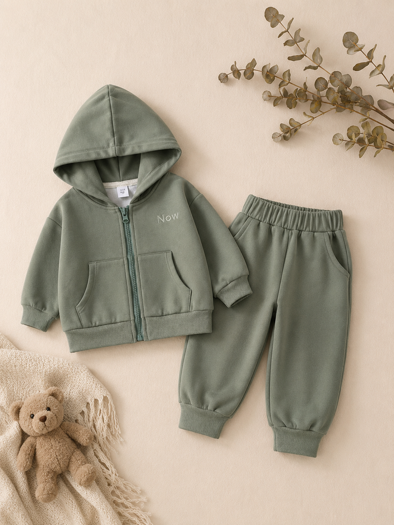 Chargez l'image dans la visionneuse de la galerie, Ensemble deux pièces unisexe à capuche en coton – Automne-Hiver
