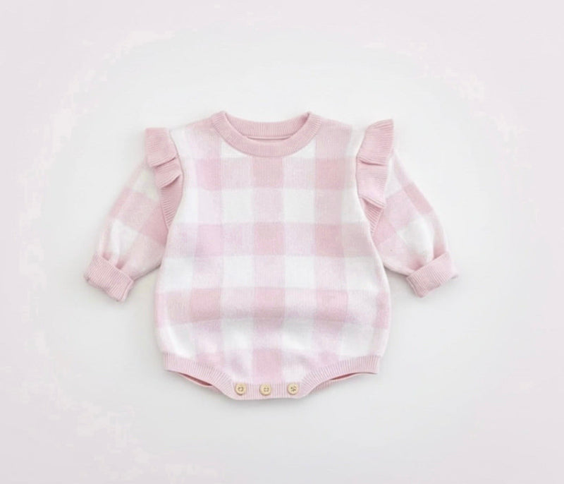 Chargez l'image dans la visionneuse de la galerie, Barboteuse bébé fille en coton doux à manches longues
