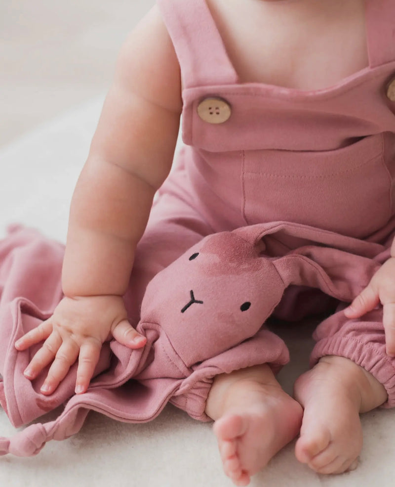 Load image into Gallery viewer, Doudou Lapin brossé Lovey-Berry coton bio - Boutique Kaki Lilas
