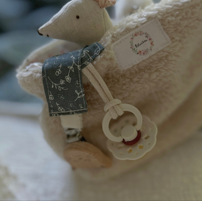 Chargez l'image dans la visionneuse de la galerie, Attache-suce en coton – chat - Boutique Kaki Lilas
