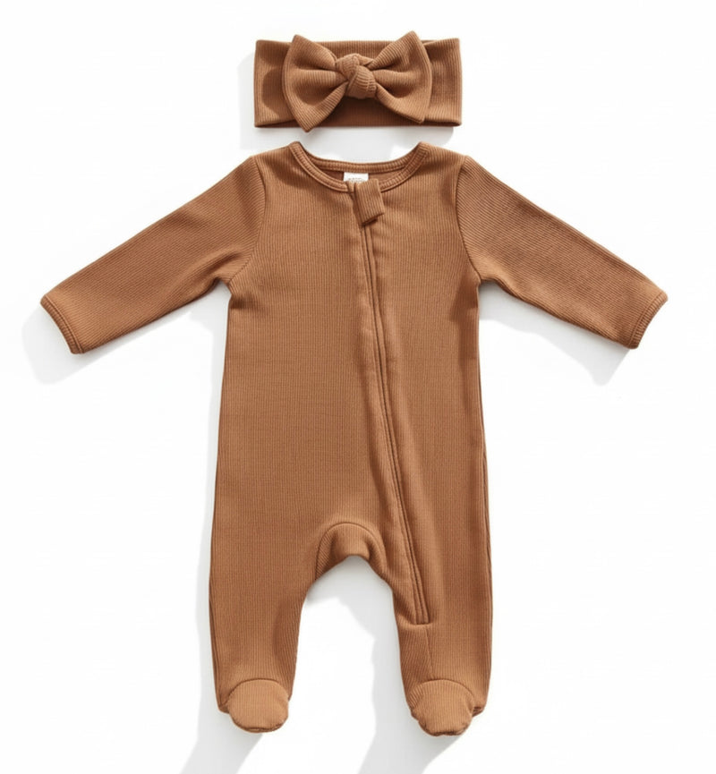 Load image into Gallery viewer, Baby girl's soft cotton long-sleeved romper – Kali
