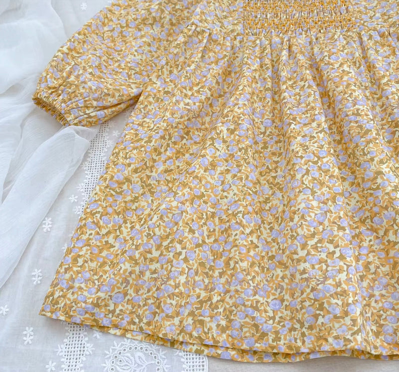 Chargez l'image dans la visionneuse de la galerie, Robe Marguerite florale à col Peter Pan pour bébé et fille – Automne
