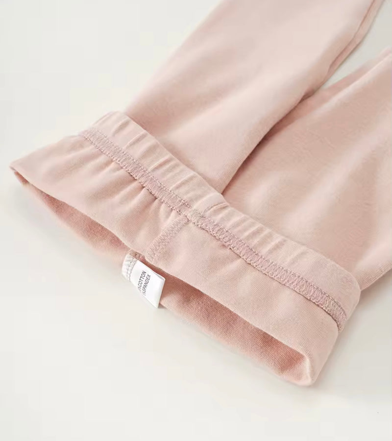 Load image into Gallery viewer, Leggings en coton doux pour filles – Kaki Lilas - Boutique Kaki Lilas
