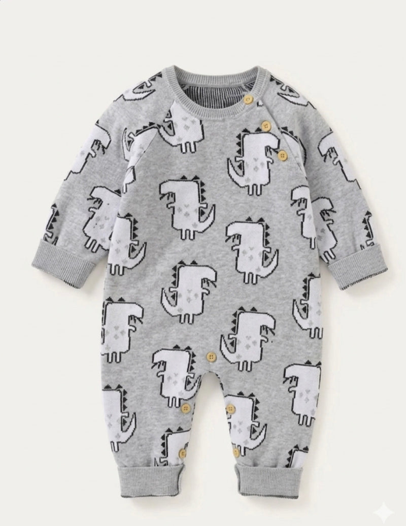 Chargez l'image dans la visionneuse de la galerie, Combinaison bébé garçon en tricot de coton doux – Kali
