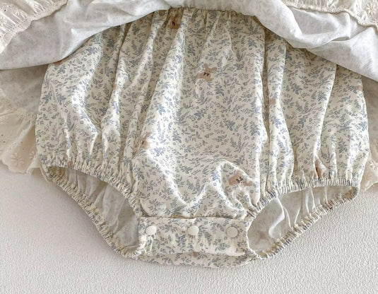 Robe-romper bébé fille à col Claudine avec broderie anglaise – Automne-Hiver