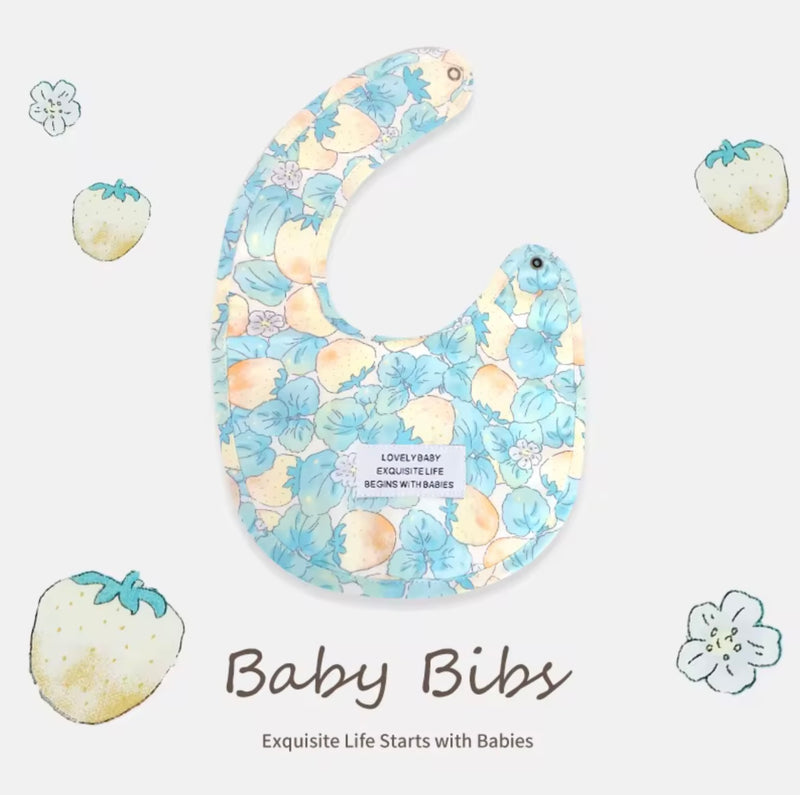 Chargez l'image dans la visionneuse de la galerie, Bavoir bébé en coton motif fleuri – Kali - Boutique Kaki Lilas
