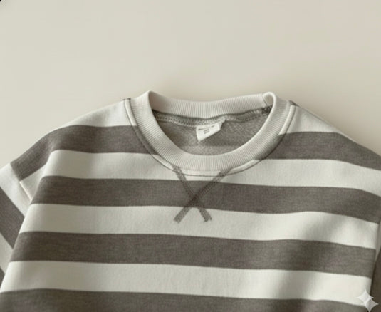 Boys' striped cotton all-in-one