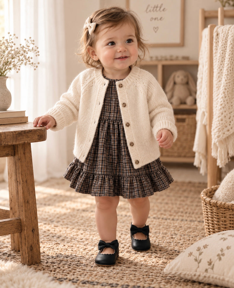 Chargez l'image dans la visionneuse de la galerie, Robe Adeline bébé fille à carreaux – Automne-Hiver

