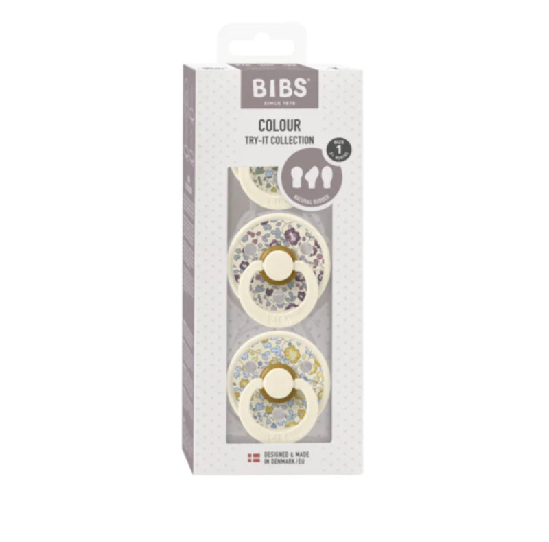 Load image into Gallery viewer, Collection de suces Try-it BIBS X Liberty Éloise Ivory Lot de 3 - Boutique Kaki Lilas
