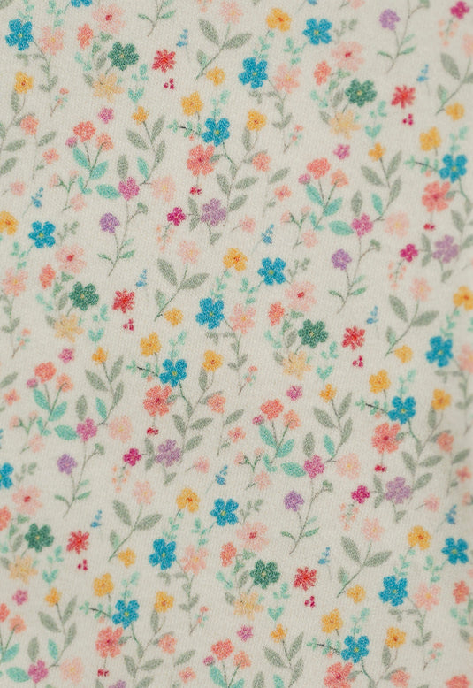 Barboteuse bébé fille coton bio motif petites fleurs – Kaki Lilas