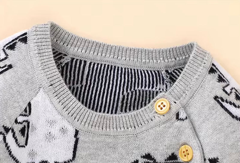 Chargez l'image dans la visionneuse de la galerie, Combinaison bébé garçon en tricot de coton doux – Kali
